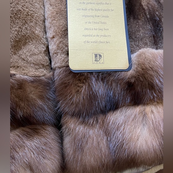Russian Sable Sheared Mink Fur Jacket NWT - Picture 11 of 13